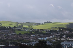 Shades of green, smear across the fields.